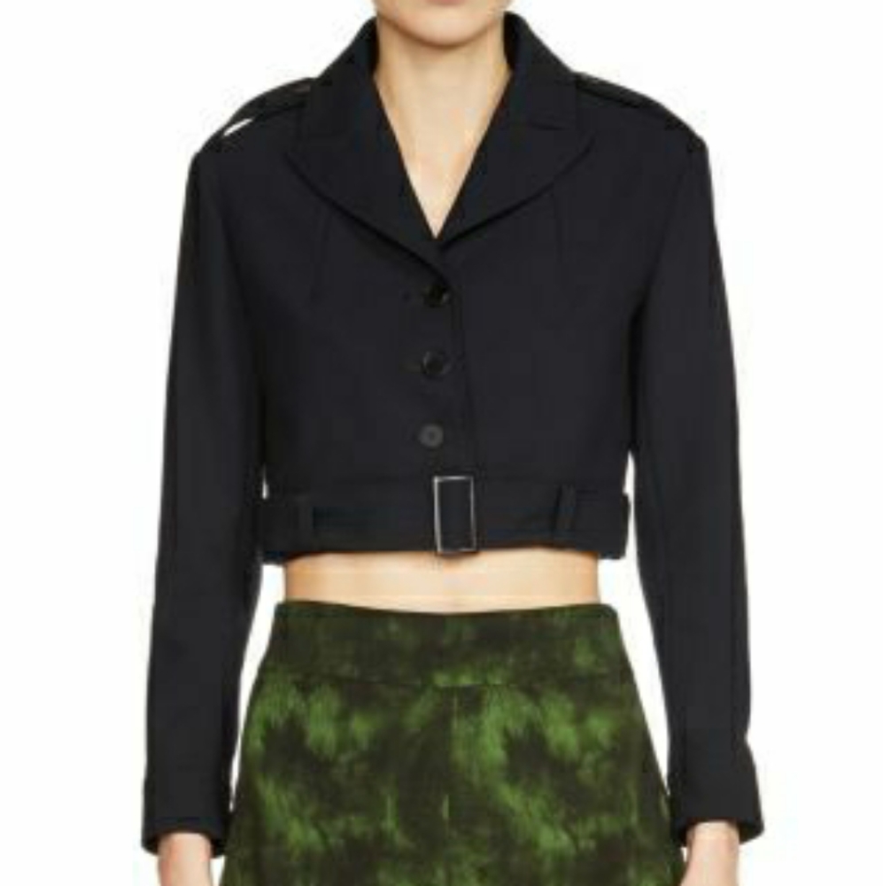 Maje Via cropped military style jacket